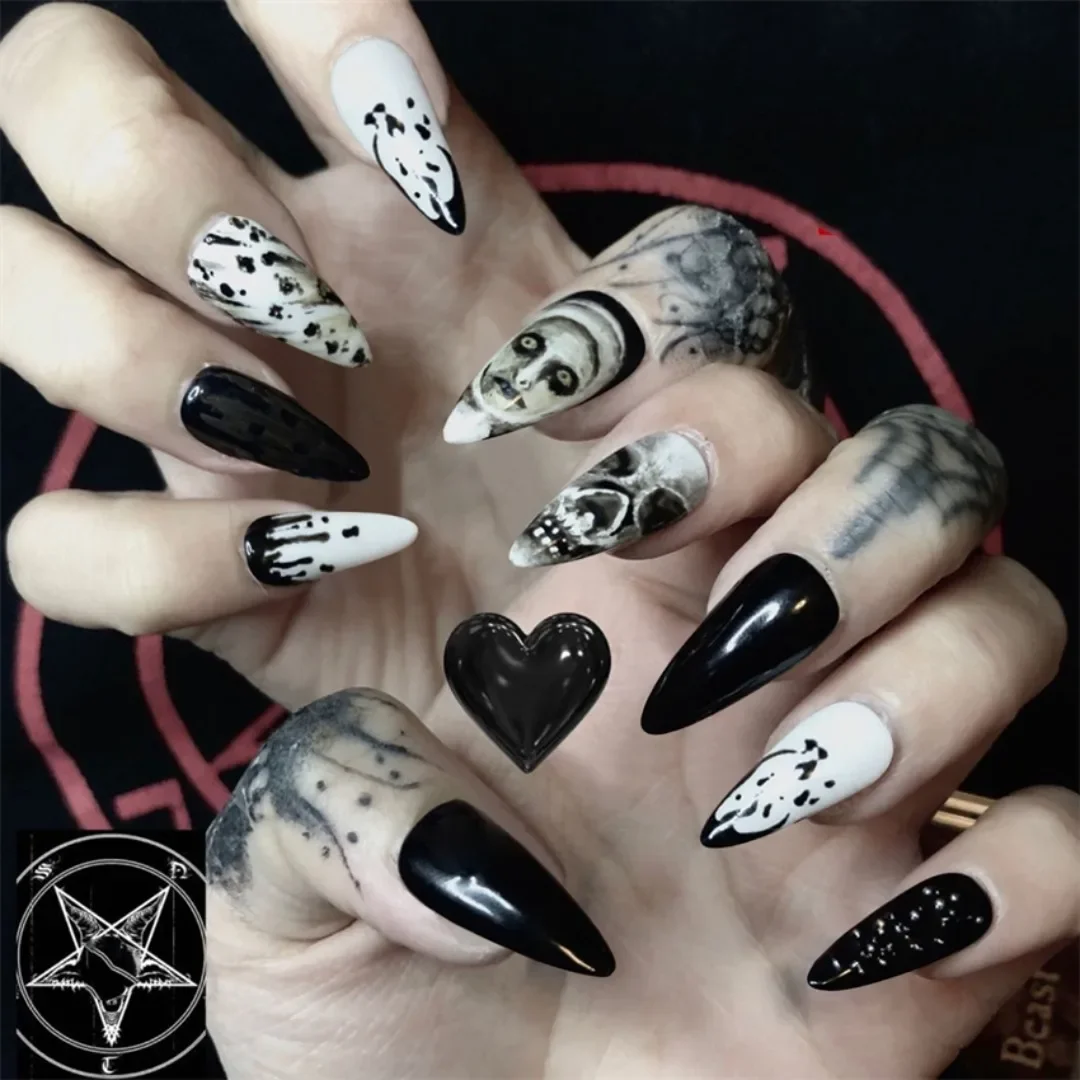 Photography Dark - 24Pcs/Set Dark Punk Skeleton Long Ballet