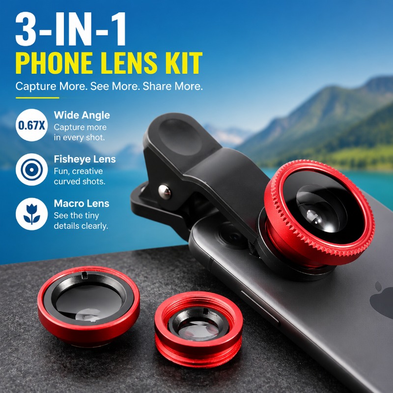 Photography High Angle - External Phone Lens Kit Wide Angle