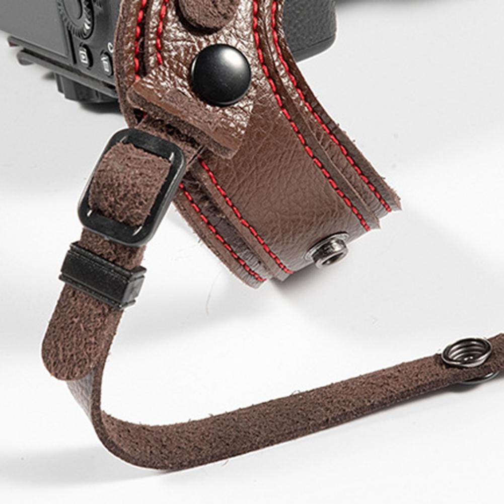 Camera Strap Leather - Camera Wrist Strap Double Lock Camera