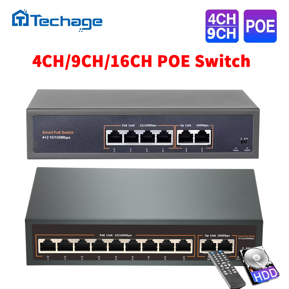 Photography Uk - Techage 52V 4CH 8CH 16CH Network