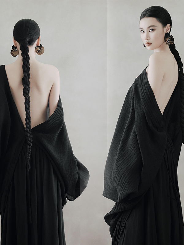Black Backless Dress Women's R - đánh giá và giá Photography Zen