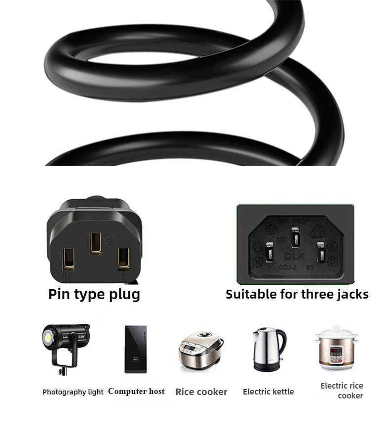 5M EU US UK Power Cable Three  - đánh giá và giá Photography Uk