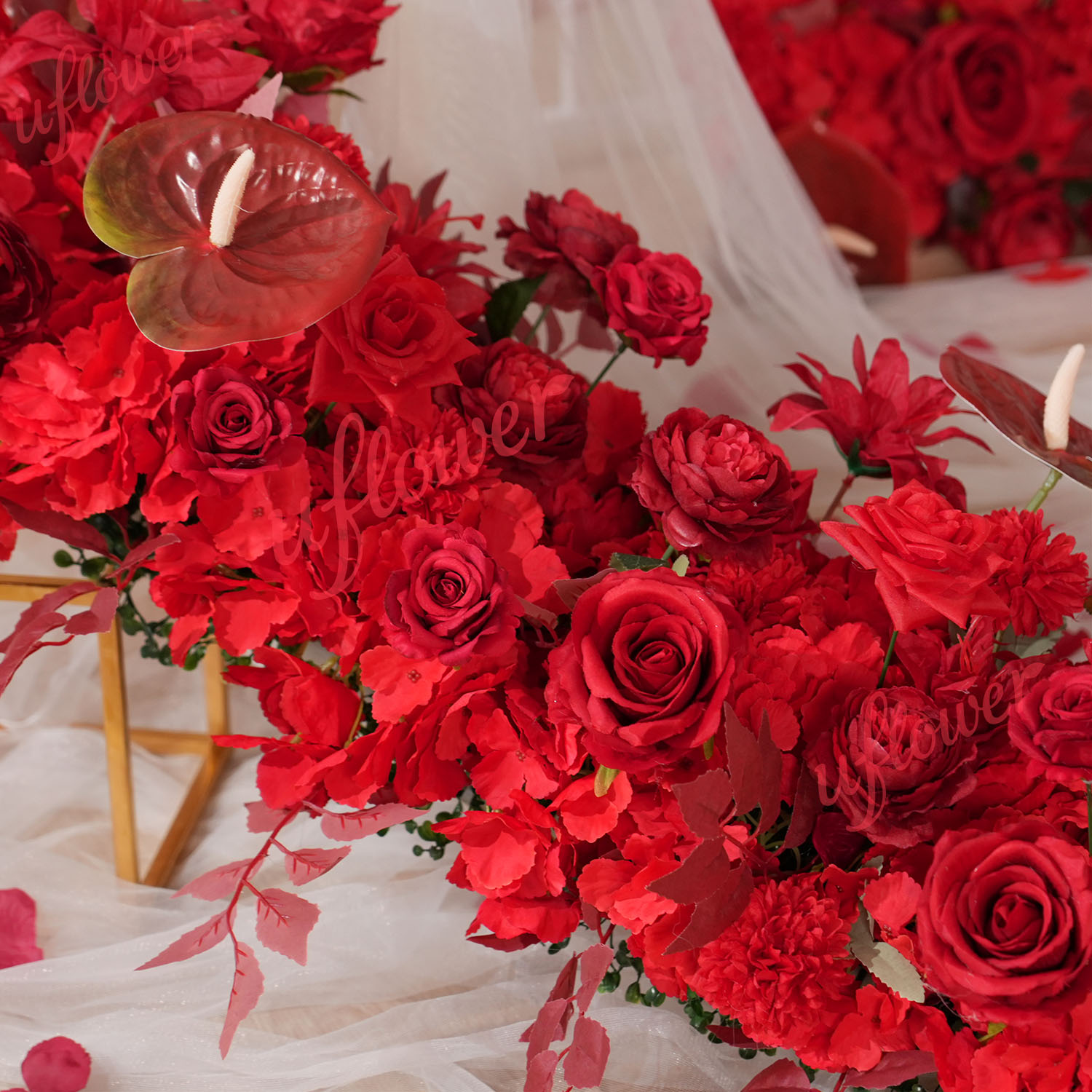 Uflower Red Flower Row Wedding - đánh giá và giá Photography Graduation