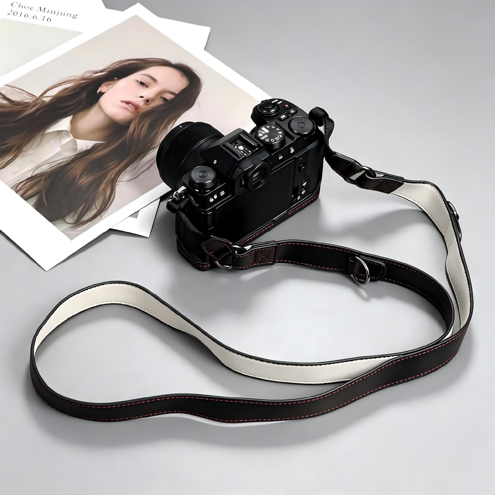 Retro Oily Wax Leather Camera  - đánh giá và giá Camera Strap Leather