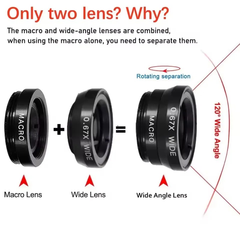 External Phone Lens Kit Wide A - đánh giá và giá Photography High Angle