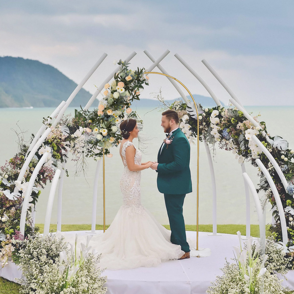 7.2FT Gold Metal Arch Backdrop - đánh giá và giá Photography Website