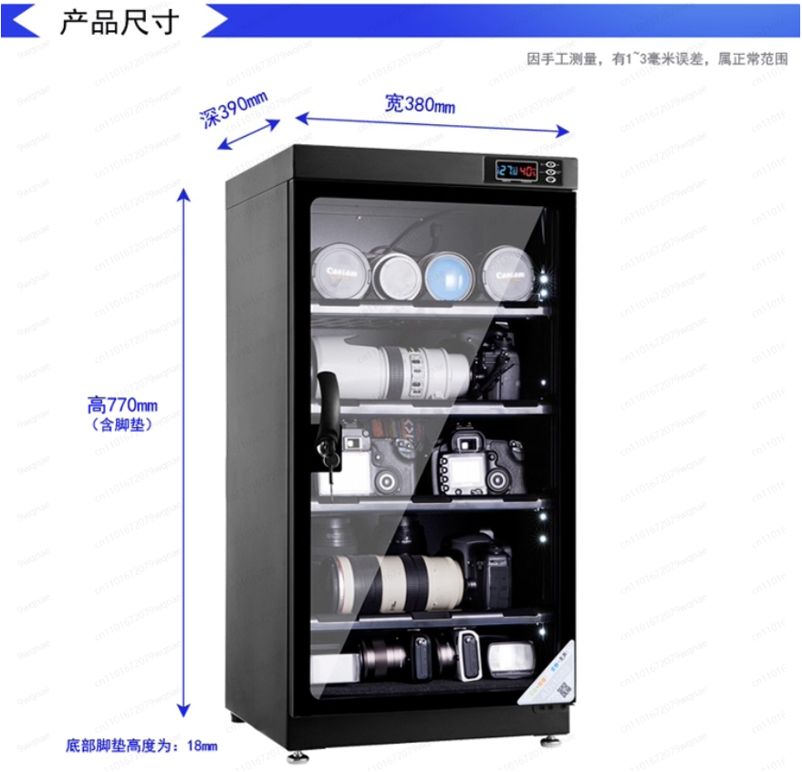 AD-100S Electronic Humidity Co - đánh giá và giá Camera Dry Cabinet