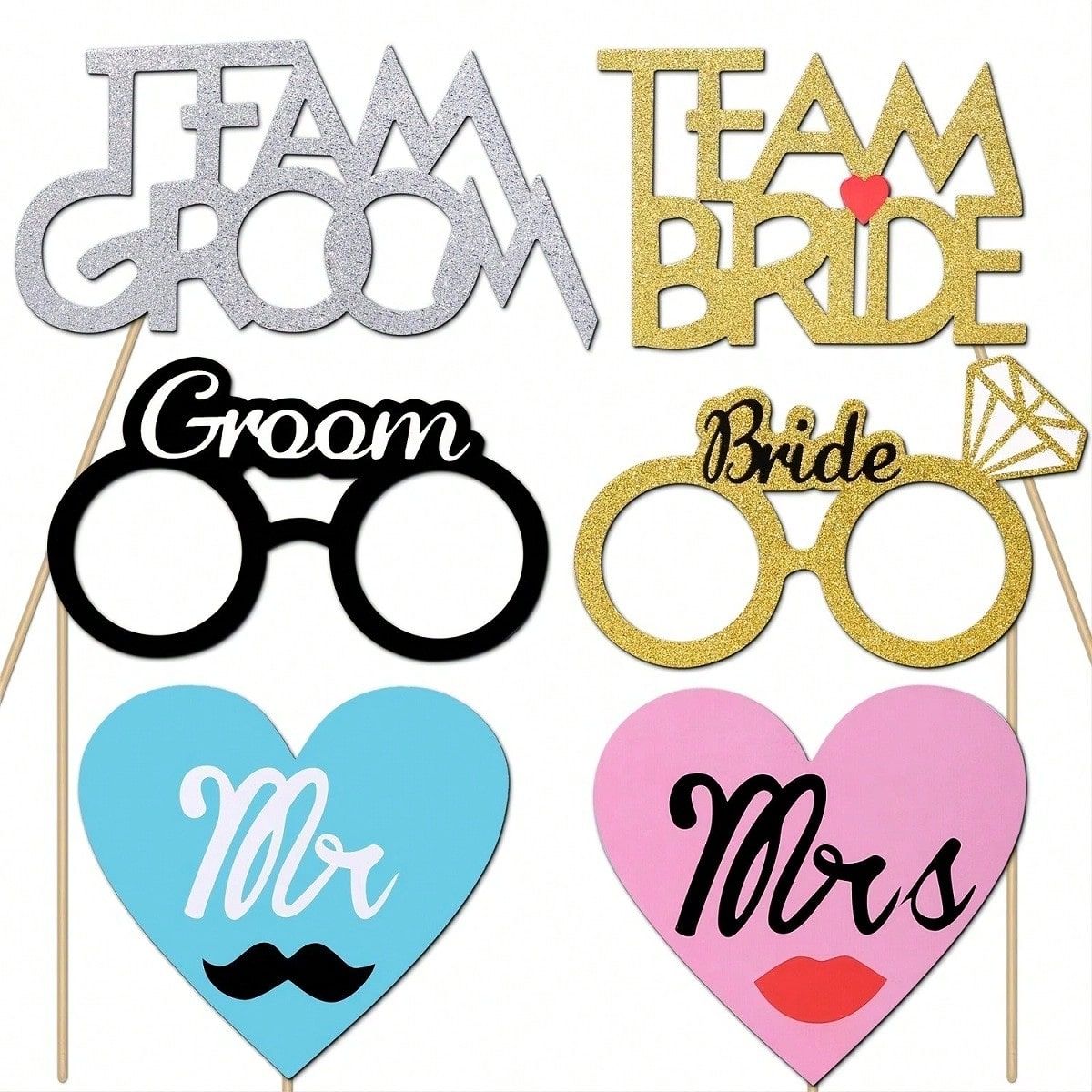 53pcs Wedding Photo Booth Prop - đánh giá và giá Photography Prompt