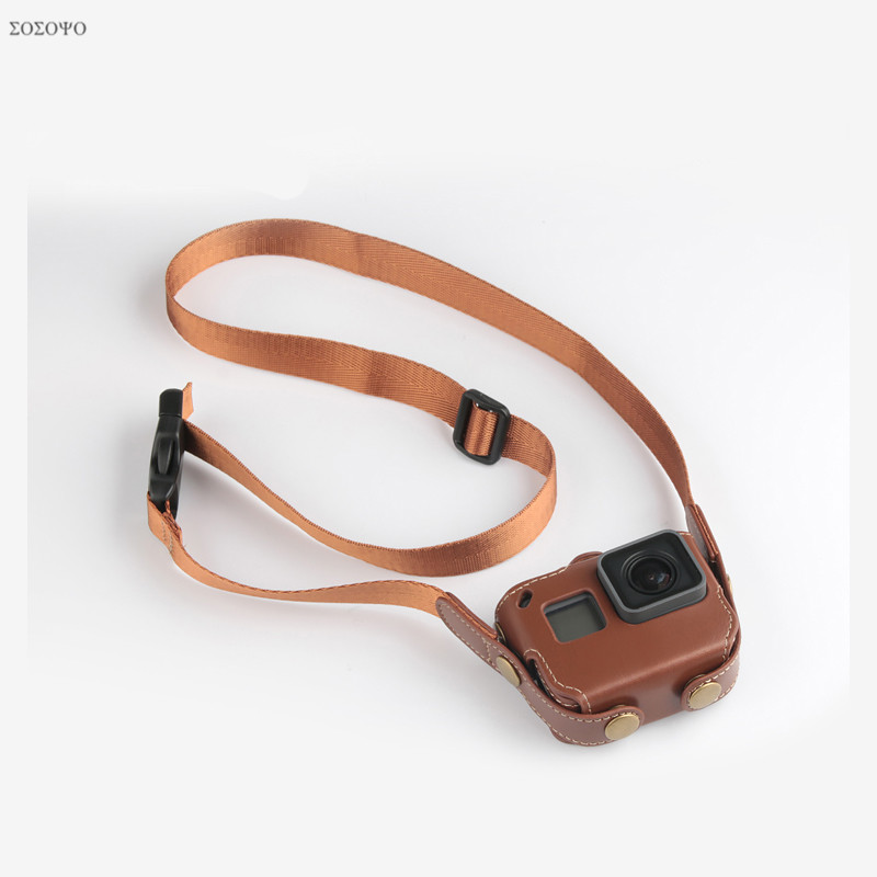3 Màu Ốp Lưng Bảo Vệ Túi PU Da - đánh giá và giá Camera Strap Leather